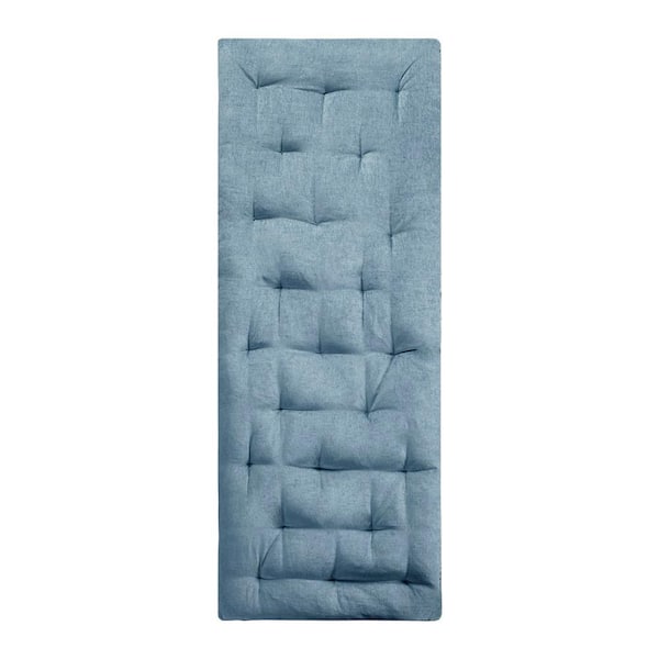 Unbranded Simple Luxe Bohemian Charm Aqua 74 in. L x 27 in. W Polyester Chenille Floor Throw Pillow Cushion