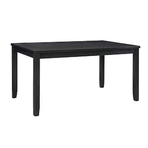 Rodman Dark Charcoal 60 in. x 36 in. x 30 in. H Rectangular Wood Dining Table
