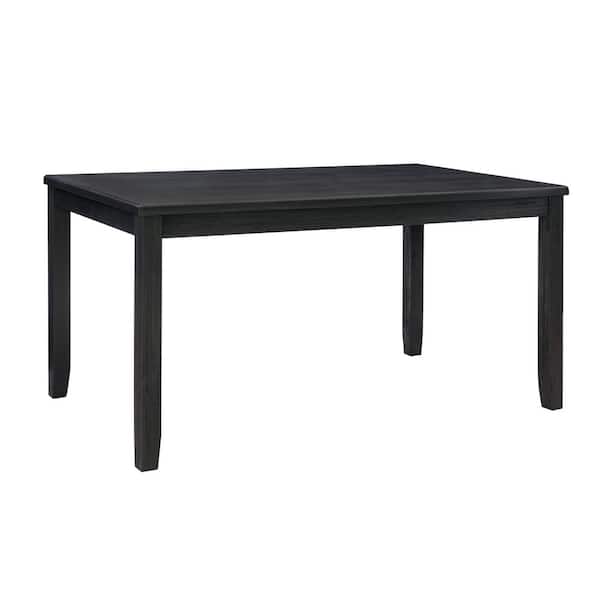 Linon Home Decor Rodman Dark Charcoal 60 in. x 36 in. x 30 in. H Rectangular Wood Dining Table