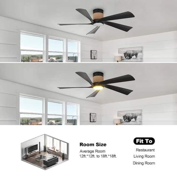 Reviews for TOZING 52 in. Smart Indoor Black Rope Low Profile