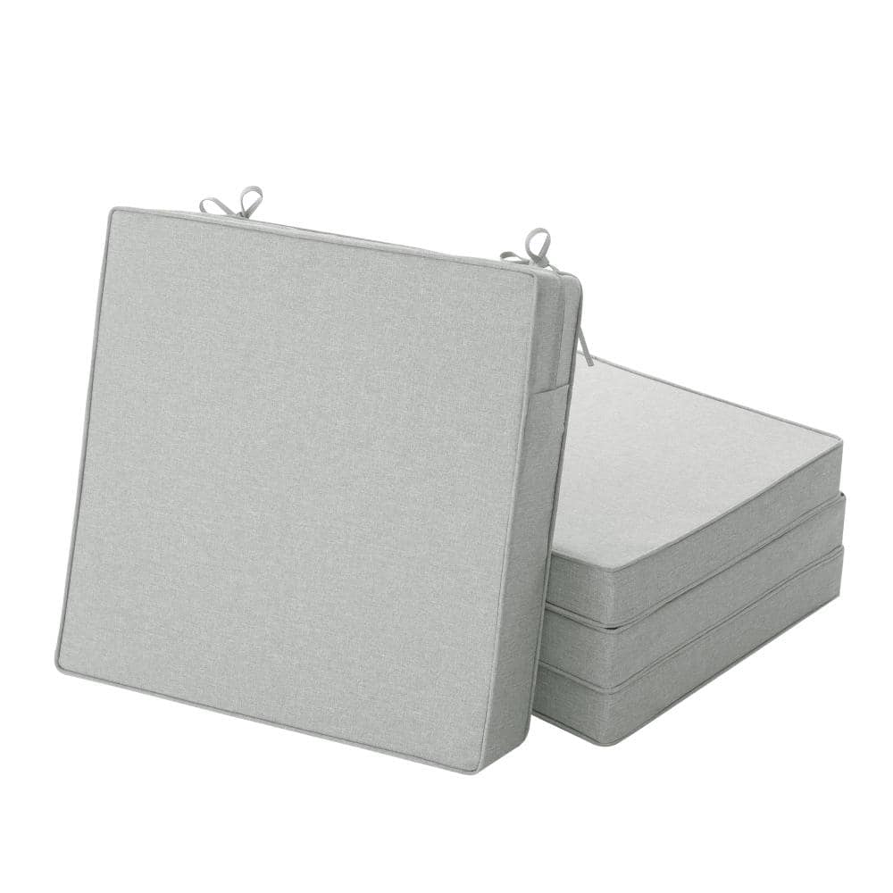 17 x 16 Outdoor Chair Cushions, Water-Resistant Patio Seat Pads with Removable Covers, Non-Slip Bottom, Ties, Light Grey price history on PriceWatchPro
