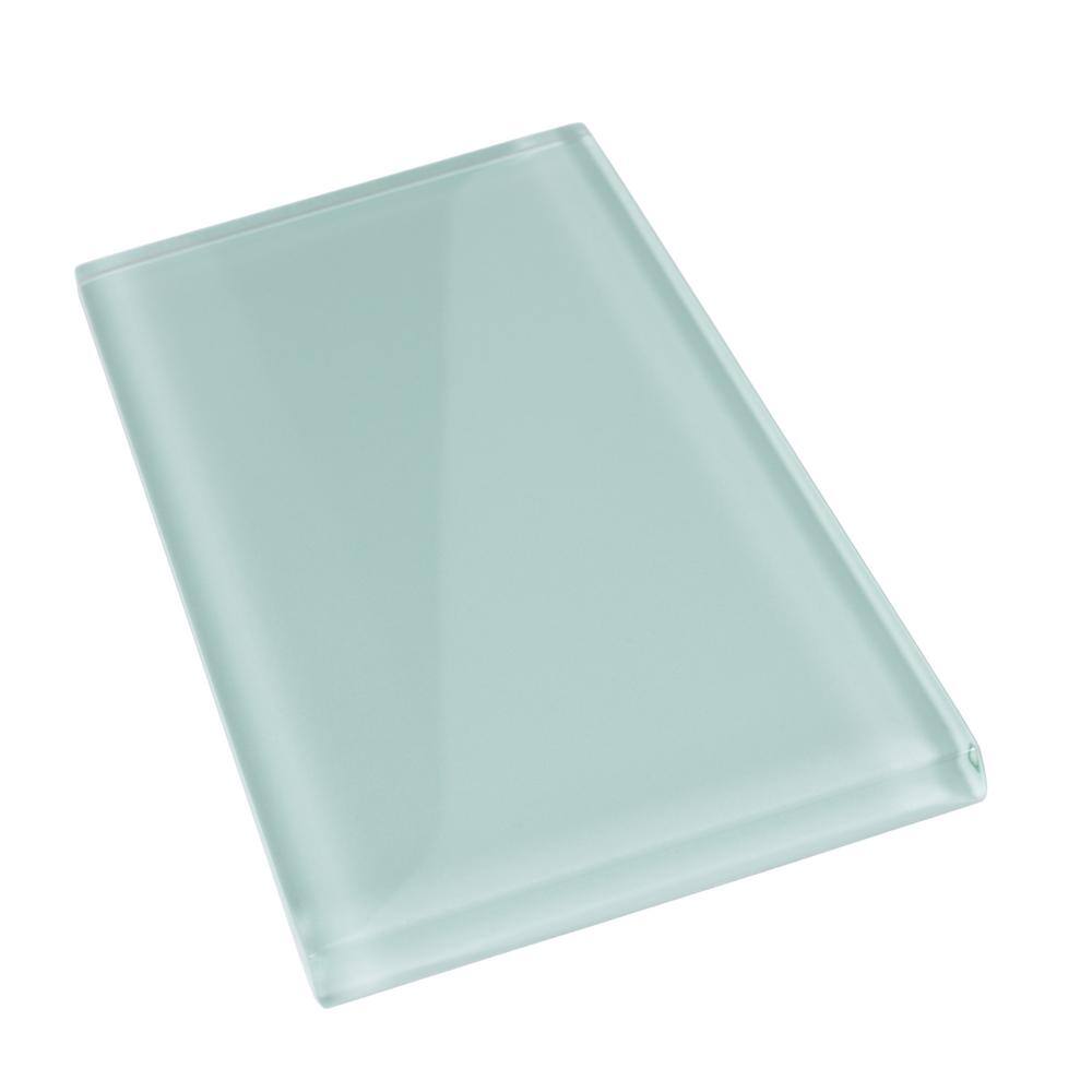 Cadet Blue 3x6 Glossy Glass Subway Tile for Walls