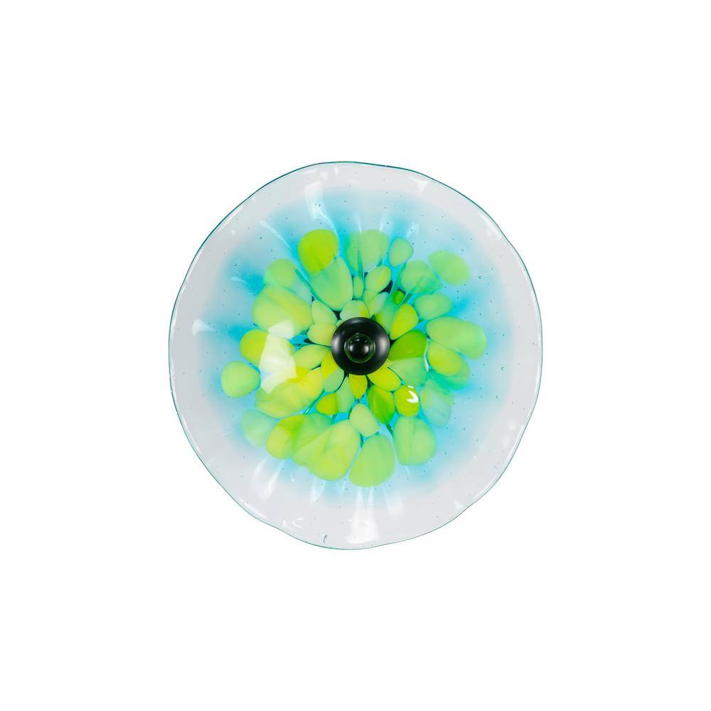 Dale Tiffany 8 in. Diameter Sprito Flower Hand Blown Art Glass Wall