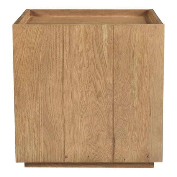 NADAAL STUDIOS Jasper Natural Finish Single Drawer 18 in. W Nightstand