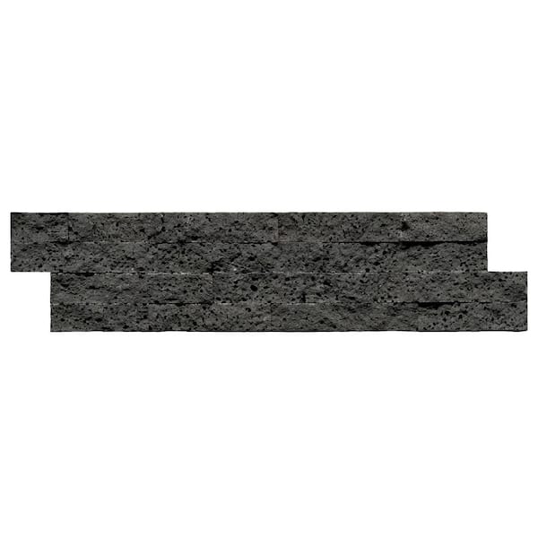 MSI Take Home Tile Sample-Puka Lava Stone Black Splitface Ledger
