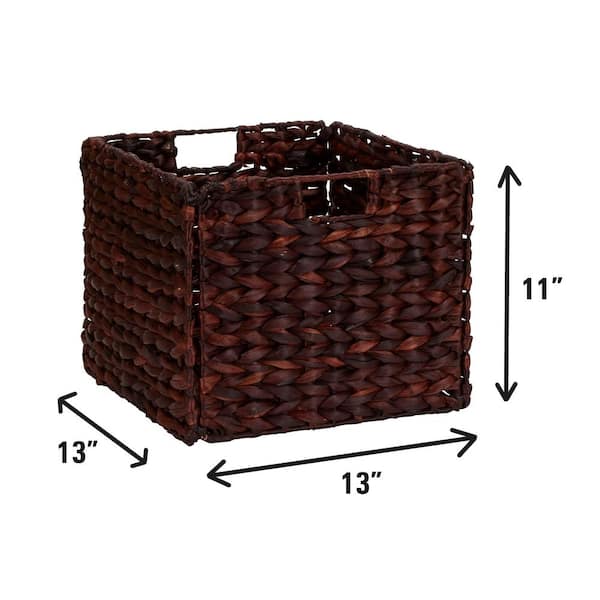  Vagusicc Wicker Storage Basket, Set of 2 Woven Storage Baskets,  Foldable Cube Storage Bins, 11 Inch Square Wicker Storage Baskets for  Shelves, White : Home & Kitchen