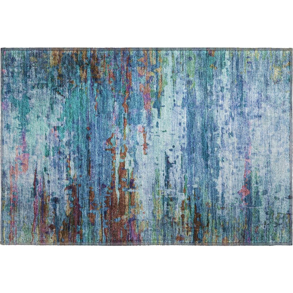 Mayfield Premium Machine Washable Abstract AMF2035 Blue 2 ft. x 3 ft. Accent Rug price history on PriceWatchPro