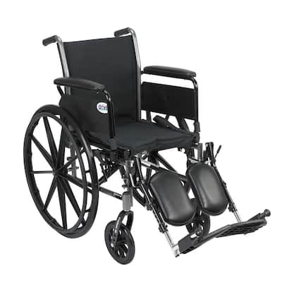 Cruiser III Wheelchair with Removable Flip Back Arms, Full Arms and Elevating Legrests
