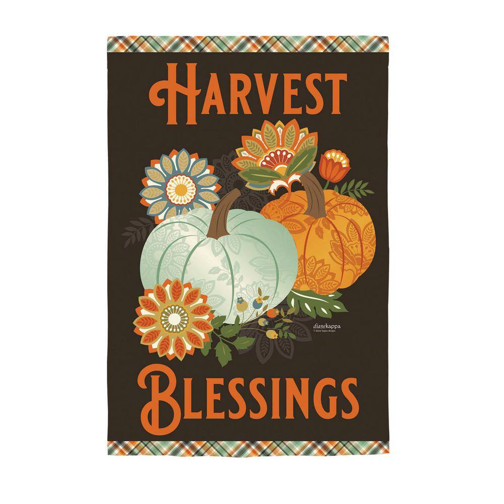 Evergreen 2-1/3 ft. x 3-2/3 ft. Harvest Blessings House Textured Suede ...