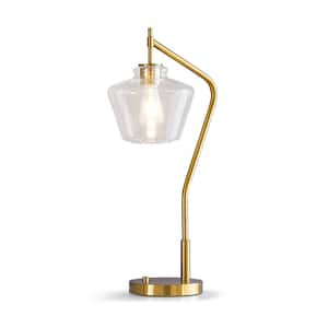 Cafe 26.5 in. H Table Lamp - Brushed Brass/Glass Clear