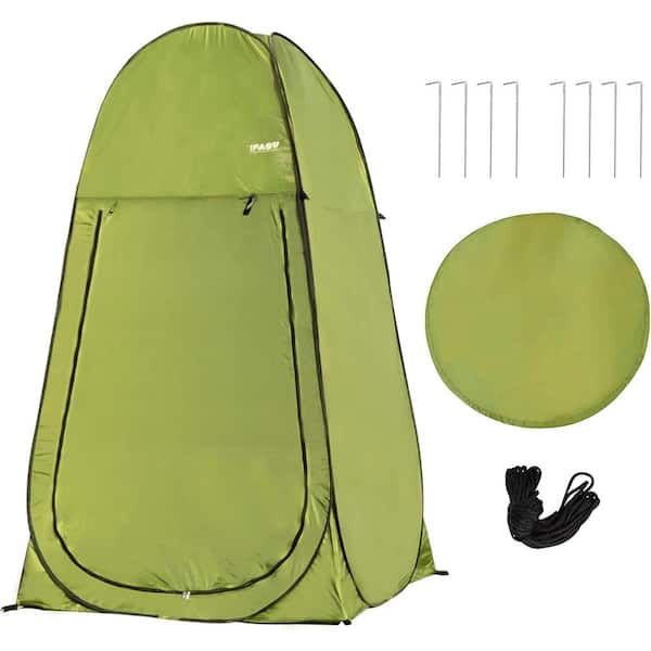 7 ft. Pop Up Camping Shower Privacy Tent, Portable Toilet Shelter, Foldable Outdoor Dressing Room for Beach Fishing