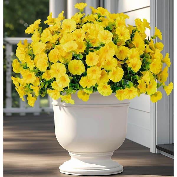 13.78 in Blue Indoor/Outdoor Artificial Morning Glory Fake Flowers