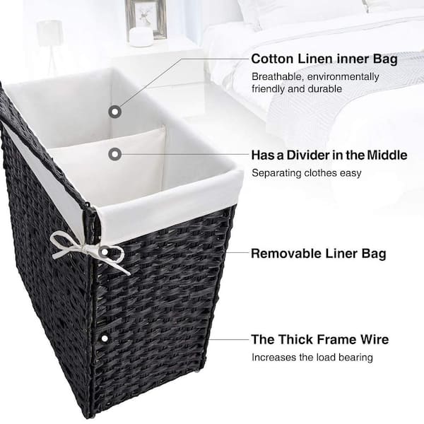 Lavish Home Collapsible Laundry Basket- Square Space Saving Pop Up