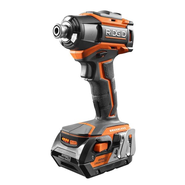 RIDGID - 18-Volt Lithium-Ion Cordless Brushless Hammer Drill and Impact Driver 2-Tool Combo Kit with (2) 4.0Ah Batteries, Charger