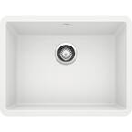 PRECIS Undermount Granite Composite 24 in. Single Bowl Kitchen Sink in White