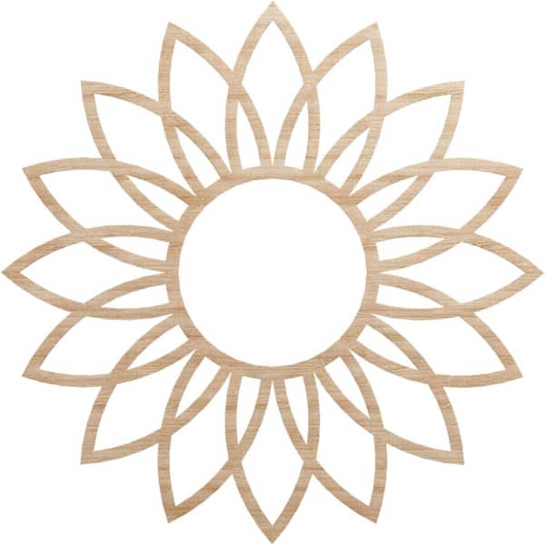 Ekena Millwork 0.25 in. x 38 in. x 38 in. Wood Medallion Moulding