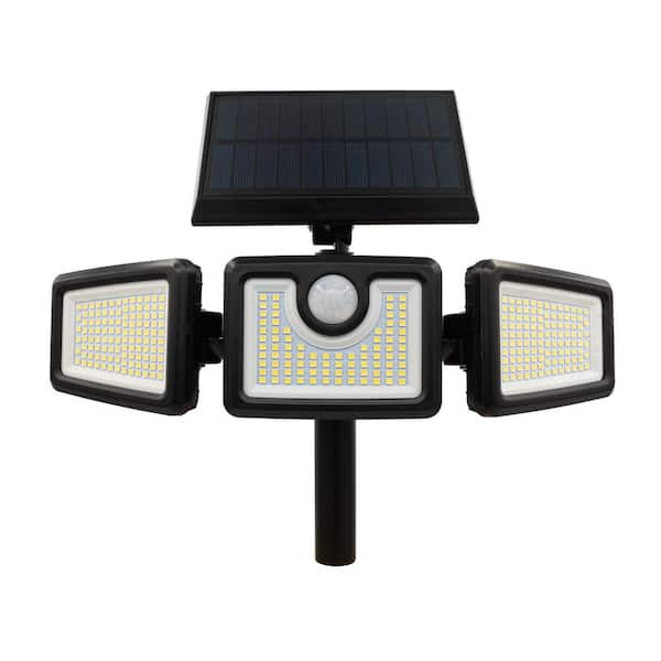 Novolink 5-Watt 500-Lumens 180-Degree Black Motion Sensing Integrated LED Flood Light, with Ground Spike