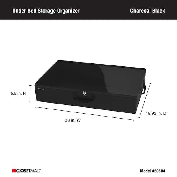 ClosetMaid 30 in. W x 5.55 in. H x 19.92 in. D Under Bed Storage Bag in  Charcoal Black 2050400 - The Home Depot