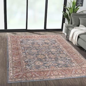 Multi-Colored 8 ft. x 10 ft. Faith Persian Bordered Traditional Woven Area Rug