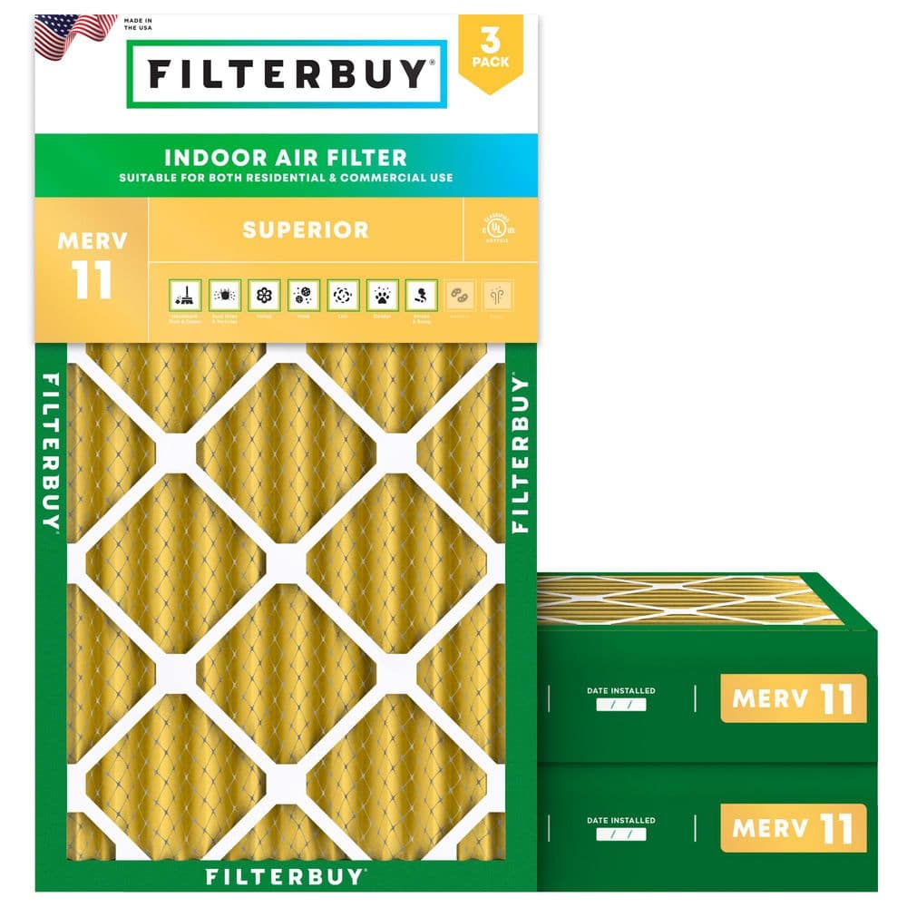 12 in. x 25 in. x 4 in. MERV 11 (FPR 7) Allergen Defense Pleated HVAC AC Furnace Air Filters Replacement (3-Pack) price history on PriceWatchPro