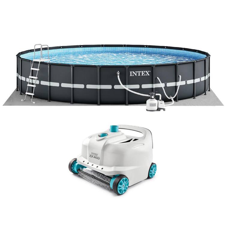 Intex Ultra XTR 18 ft. Round 52 in. Deep Soft Sided Above Ground Pool Set with Pump and Pool Vacuum