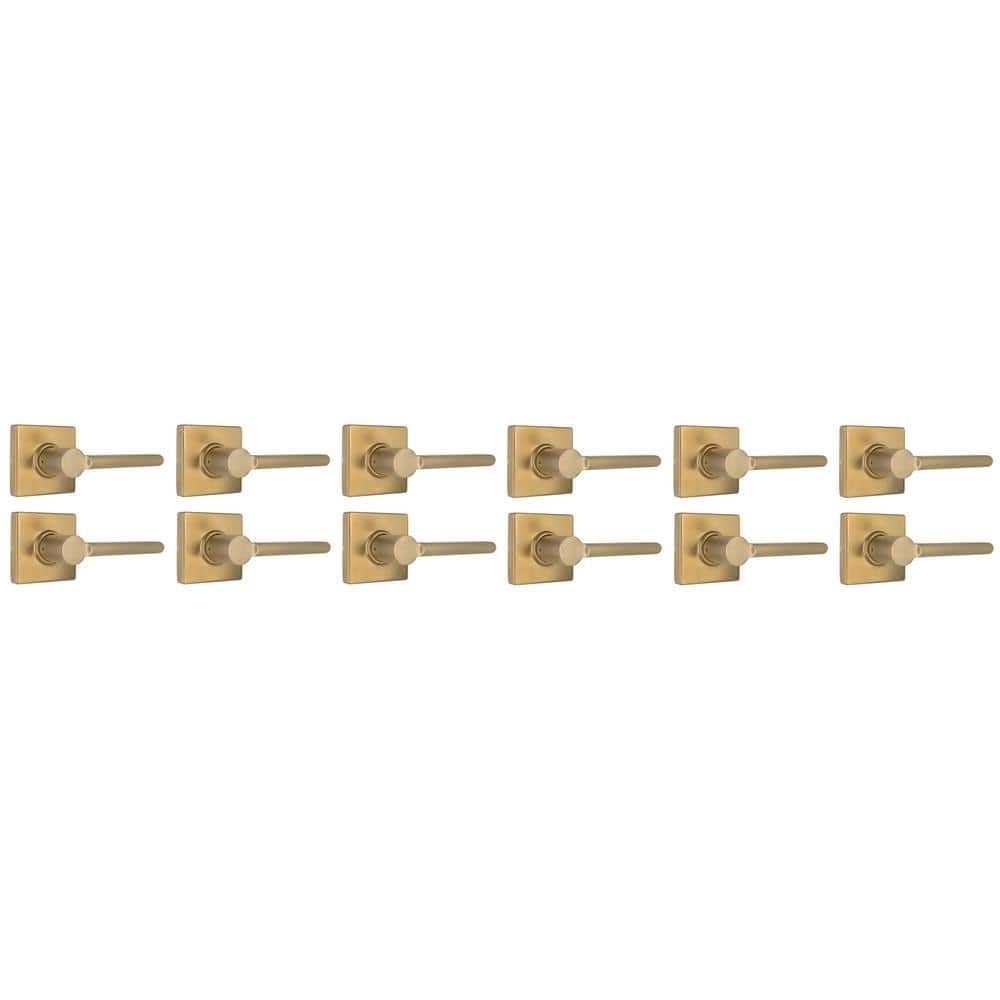 Tonebridge Brushed Gold Hall/Closet Door Lever with Square Rose 12-Pack price history on PriceWatchPro