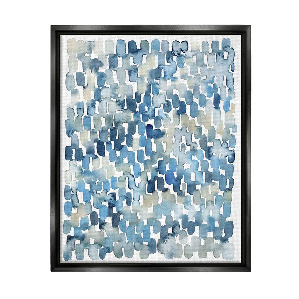 Coastal Tile Abstract Soft Blue Beige Shapes by Grace Popp Floater Frame Abstract Wall Art Print 25 in. x 31 in. price history on PriceWatchPro