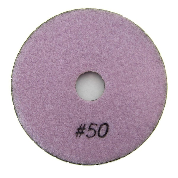 5 pieces 4" THK Diamond stone marble WET polishing pads wheels Grit 50 Grade AAA 