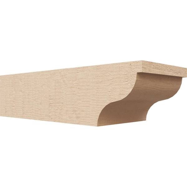 Ekena Millwork 6-in. x 4-in. x 16-in. Garner Woodgrain, Primed Tan Timberthane Polyurethane Rafter Tail Brace