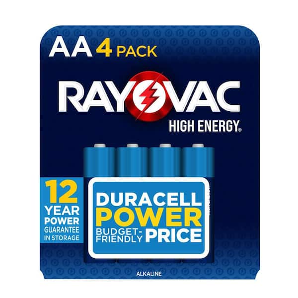 High Energy AA Batteries (4-Pack), Double A Alkaline Batteries