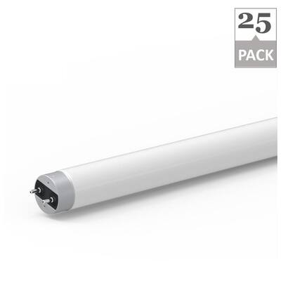 15-Watt 2200 Lumens 4 ft. Linear Plug and Play T8 LED Tube Light Bulb in 4000K (25-Pack)