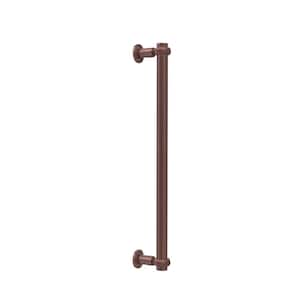 Contemporary 18 in. Back to Back Shower Door Pull in Antique Copper