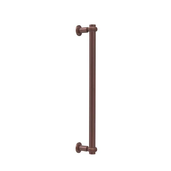 Contemporary 18 in. Back to Back Shower Door Pull in Antique Copper