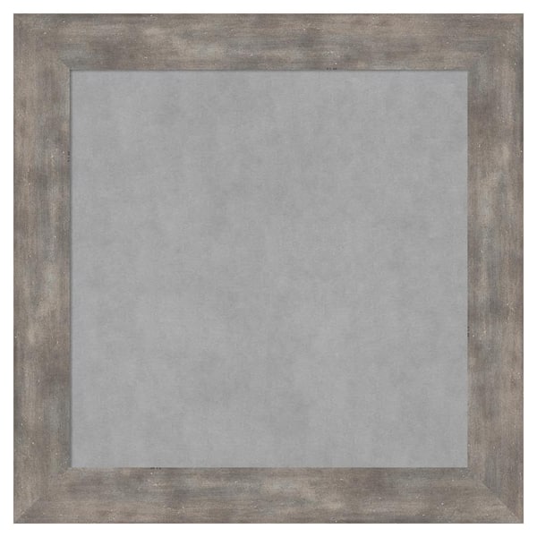 Amanti Art Marred Pewter 15 in. x 15 in Framed Magnetic Board