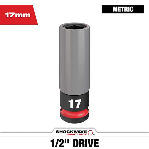 SHOCKWAVE 1/2 in. Drive 17 mm. Lug Nut Impact Socket (1-Pack)
