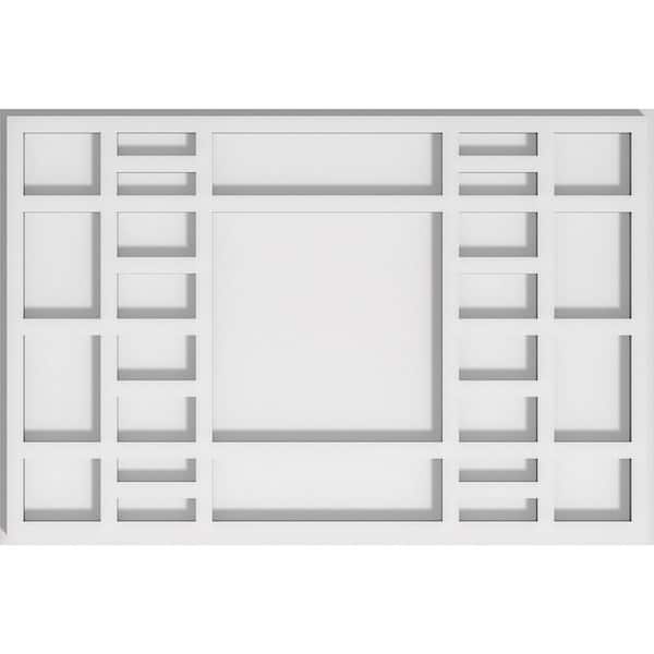 Ekena Millwork 1 in. P X 18 in. W X 12 in. H Beaux Architectural Grade PVC Contemporary Ceiling Medallion