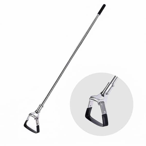 55.9 in. Adjustable Stainless Steel Scuffle Loop Hoe Long Handle Weeding Tool for Lawn Yard Vegetable Garden