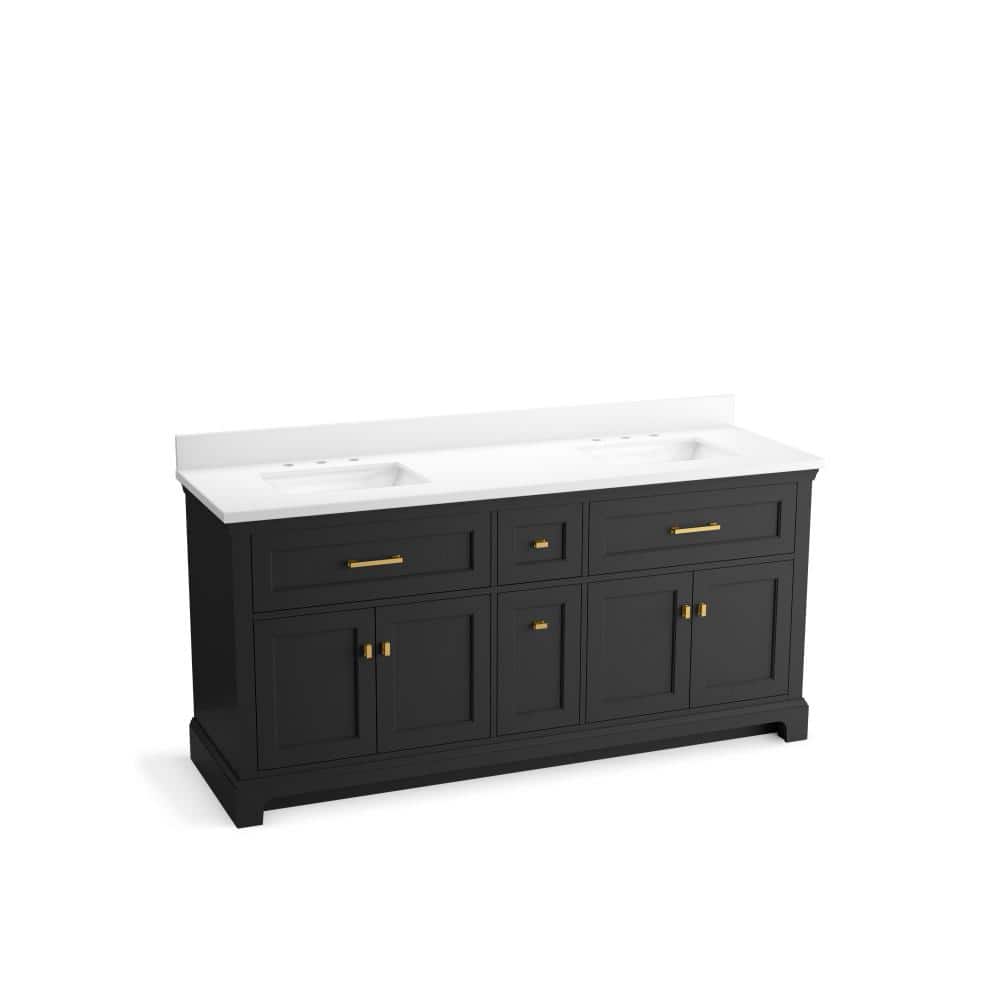 KOHLER Charlemont 73.75in. Double Sink Freestanding Ferrous