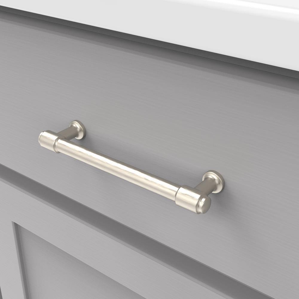Satin Nickel Modern Industrial Bar Cabinet Pulls