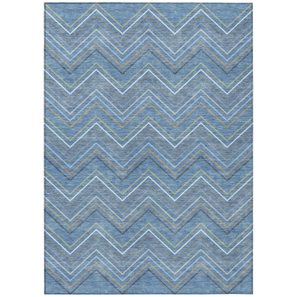 Chantille Machine Washable Indoor/Outdoor Abstract ACN2392 Blue 5 ft. x 7 ft. 6 in. Area Rug price history on PriceWatchPro