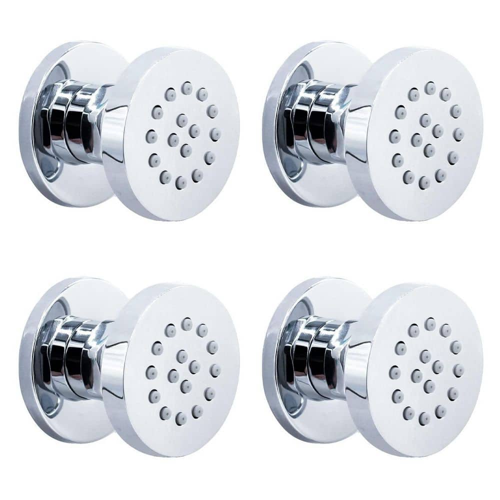 4-Piece Wall Mounted Shower Body Jet in Chrome, Massage Spa Spray Showerhead Body Spray, Complete Set Included price history on PriceWatchPro