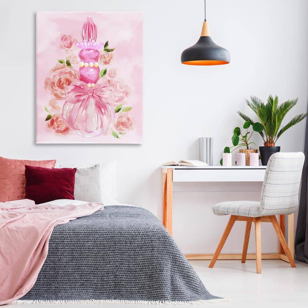 Lovely Pink Perfume and Roses by Ziwei Li Unframed Abstract Graphic Art Print 48 in. x 36 in. price history on PriceWatchPro