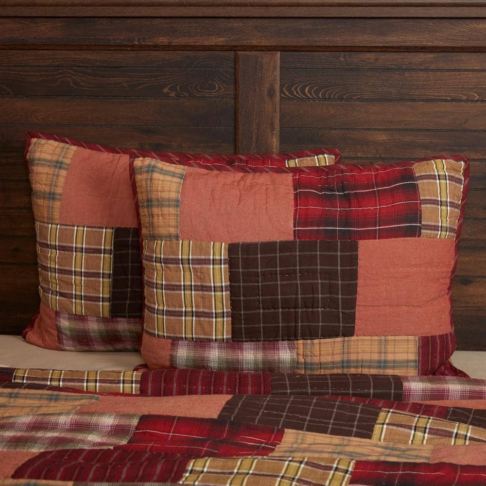 Wyatt Patchwork Cotton Plaid Standard Sham