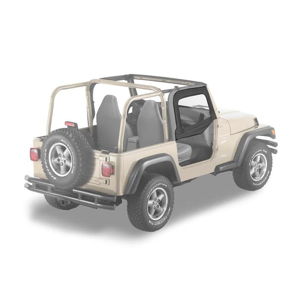 Bestop Black Diamond Upper Fabric Doors for 1997-2006 Wrangler TJ
