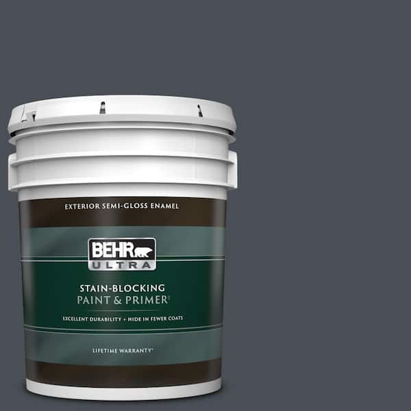 BEHR ULTRA 5 gal. #PPU15-20 Poppy Seed Semi-Gloss Enamel Exterior Paint & Primer