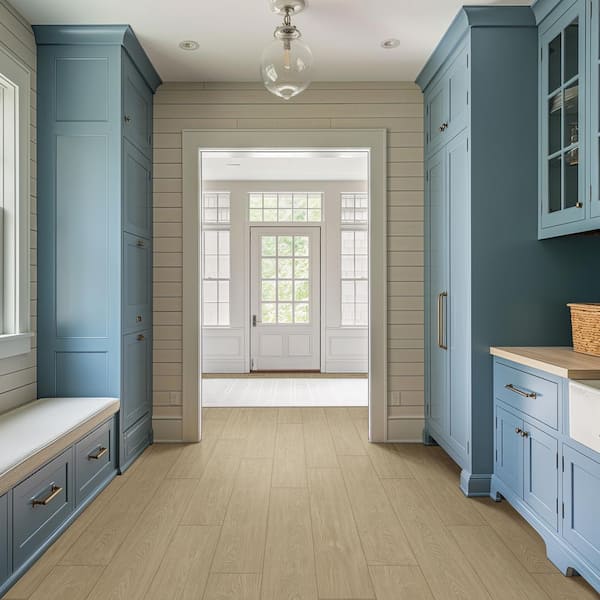 Whitehill Sandalwood 9 in. x 48 in. Matte Porcelain Wood Look Floor and Wall Tile (12 sq. ft./Case)