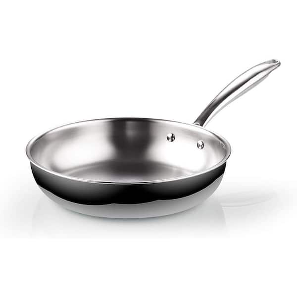 Merten & Storck Tri-Ply Stainless Steel Induction 10 and 12 Frying Pan Skillet  Set CC005047-001 - The Home Depot