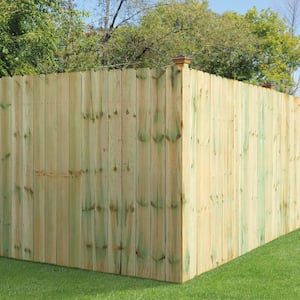 6 ft. H x 8 ft. W Pressure-Treated Pine Dog-Ear Fence Panel