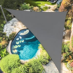Vigoro 12 ft. x 12 ft. Almond Triangle Shade Sail 25685 - The Home