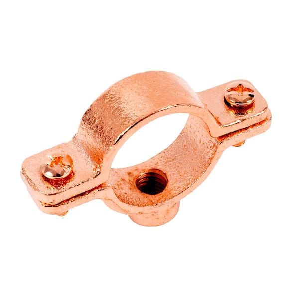40 Copper Plated Pipe Hanger .5” 1/2” Plumbing New Strap Clamp Strapping Nails 